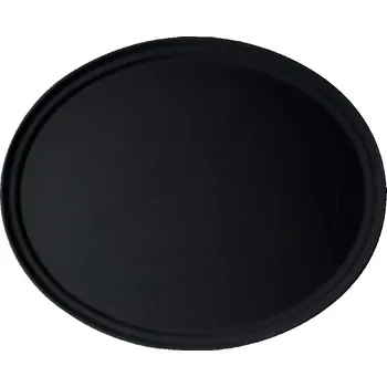 TOMGAST Podnos protiskluzový ovál 73,6 x 60 cm černý