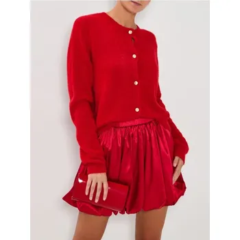 Dámský svetr Sinsay - Svetr s dekorativními knoflíky - červená - 029HL-33X - 029HL-33X-M