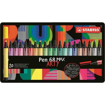Fixy STABILO PEN 68 MAX [20] kovový prášek.