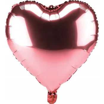 Balónek FÓLIOVÝ BALÓNEK RŮŽOVÉ SRDCE VALENTÝN NAROZENINY 45 CM