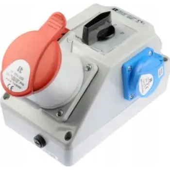 Elektrická zásuvka Hermetická Elektrická Zásuvka Spamel červená