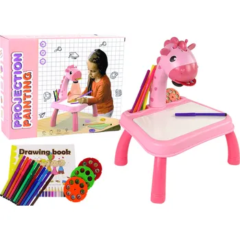 Výuková hračka Tabule Projektor Promítačka Pro Výuku Kreslení Dinosaurus Růžový