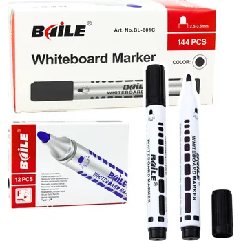 Sada popisovačů na tabuli stíratelných za sucha černé 12ks