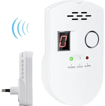 Zabezpečovací technika Detektor plynu zemního plynu metanu, senzor úniku plynu z vařičů