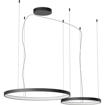 Redo Závěsné LED svítidlo ORION ø 500mm + 750mm, 98W Barva: Černá, Stmívání, řízení: DALI