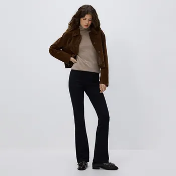 Reserved - Kalhoty s&nbsp;příměsí viskózy - černý - 375HK-99X - 375HK-99X-XL