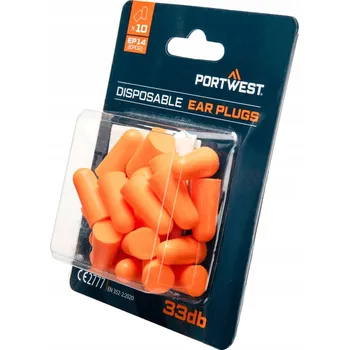 Špunty do uší Portwest pěnové oranžové 10 párů