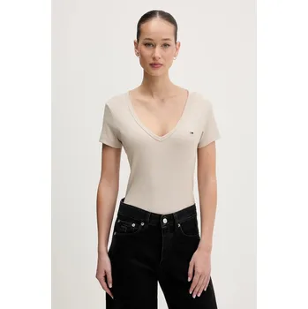 Pánské oblečení Tričko Tommy Jeans DW0DW17385 béžová 80X, vel. L