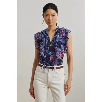 Dámská halenka Halenka Lauren Ralph Lauren 200970718 modrá 55X, vel. XL