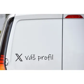 Samolepící dekorace Lepy.cz Samolepka na auto Váš profil X Velikost (šířka x výška): 25x5cm, Barevná varianta: Světle oranžová