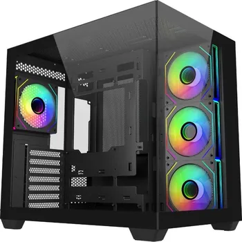 PC skříň Cooler Master case Elite 681, ATX, Průhledná bočnice, 4x 120mm ARGB Fan, Černá