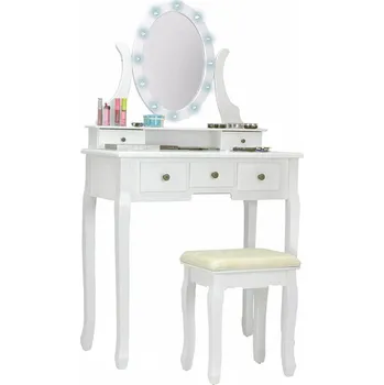 Toaletní stolek Toaletní stolek Hollywood, ve více barvách-bílý