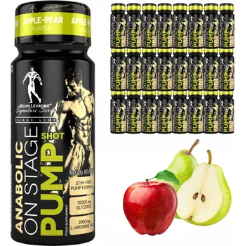 Anabolizér Kevin Levrone Anabolic On Stage Pump Shot 24x 60 Ml Jablečno-hruškový Trénink energetický nápoj