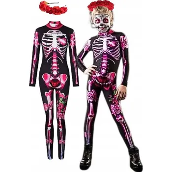 Karnevalový kostým KOSTÝM, PŘEVLEK KOSTLIVEC LEBKA COCO KOSTÝM VELIKOST 116 122