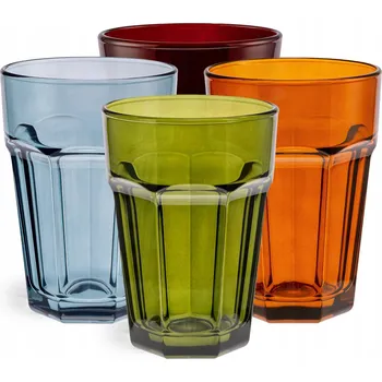 Sklenice Sklenice na nápoje a koktejly RETRO MIX 4x425 ml POLSKÉ SKLO Alva Glasset
