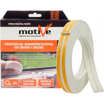 Těsnění do okna a dveří Samolepicí těsnění do oken a dveří Typ E, 6 m, Bílé