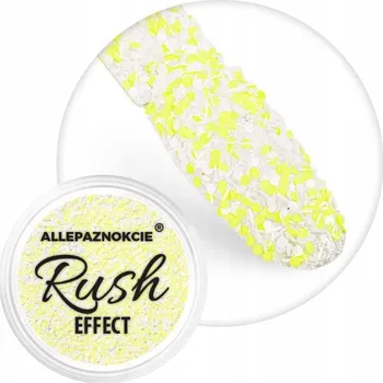 Prach Ozdoby Na Nechty ALLEPAZNOKCIE 1g Rush Effect Třpytky Yellow Č. 11