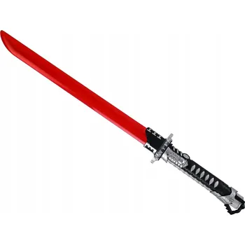 SVÍTÍCÍ SAMURAJSKÝ MEČ NA BATERIE PRO DĚTI, ČERVENÁ ZBRAŇ HRAČKA