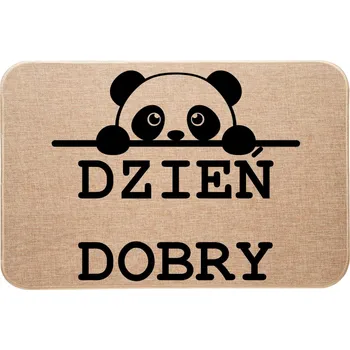 Rohožka Lněná rohožka před dveře Sladká Panda Dobrý den