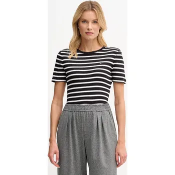 Pánské oblečení Bavlněné tričko Tommy Hilfiger WW0WW40587. černá 99X, vel. XXXL