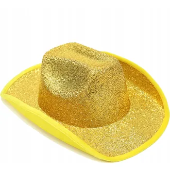 Klobouk Kovbojský klobouk zlatý / 1 kus