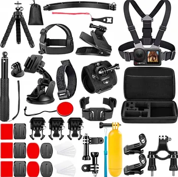 Příslušenství pro videokameru XXL SADA PŘÍSLUŠENSTVÍ PRO GOPRO HERO 13 12 11 10 9 8 7 DJI 50v1: POPRUHY, KUFŘÍK
