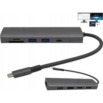 Dynabook HUB USB-C s PD nabíjením Čtečka SD MicroSD Multiport pro notebooky