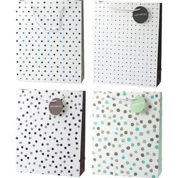 Dárková taška Klasická s puntíky přívěsek Just For You 32 x 26 x 10 cm