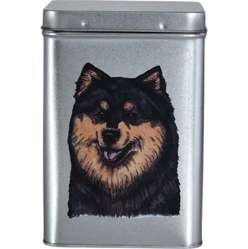 Dóza na potraviny Plechová dóza s obrázkem psa plemene lapinkoira