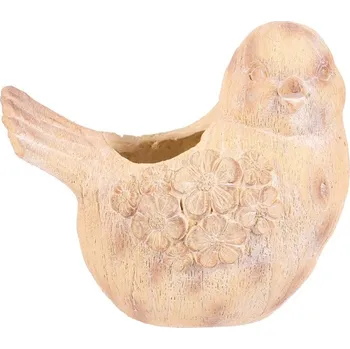 Stojan na květiny Obal na květiny Autronic Ptáček - na květiny, magnesium, vzor květin, imitace dřeva (SM508)
