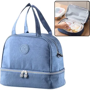 Outdoorové zavazadlo Termoizolační taška na oběd s popruhem a regulací Modrá 27cm