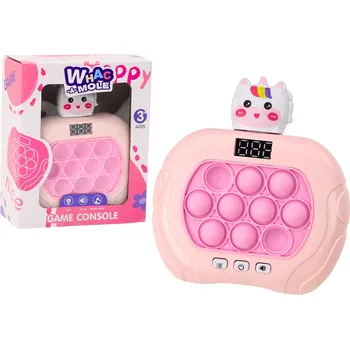 POP IT Hra Pop-It Whack A Mole Jednorožec Světla Zvuky Růžová Senzorická