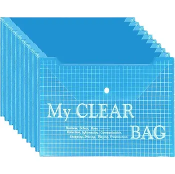 Složka obálkového typu s průhledným modrým zapínáním A4, 20 kusů