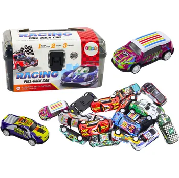 autíčko Sada autíček v kufříku, 25 kusů, podložka s cestami