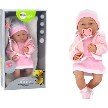 Panenka Panenka Miminko s Dudlíkem Šatičky Čepička Růžová Deka Příslušenství 35 cm