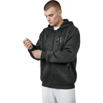 Pánská mikina Blue Jeans Pánská nadměrná rozepínací mikina ROLAND Barva: Tmavě šedá, Velikost: 5XL