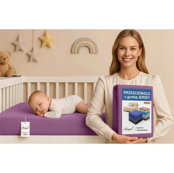 Prostěradlo PROSTĚRADLO JERSEY S GUMOU 70X100 100% BAVLNA POLSKÉ VŘES