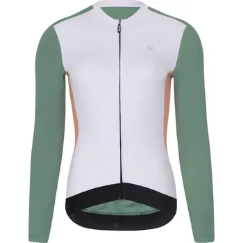 cyklistický dres RIVANELLE Cyklistický dres s dlouhým rukávem zimní - SPECIAL - bílá/zelená S
