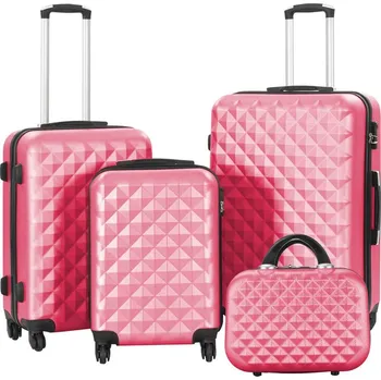 Sada cestovních kufrů s kosmetickou taštičkou ve více barvách-slézová