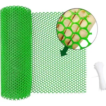 Pletivo TopTechnology TopTechnology 40x300cm Hexagonální plastová plotová síť pro zahradu a drůbež (zelená)