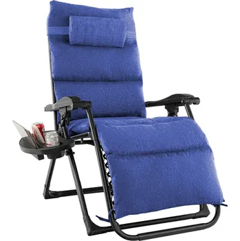 kempingová židle Polstrovaná nulová gravitační židle ve více barvách-modrá
