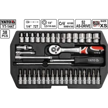 Gola sada Gola sada 1/4" 38ks XS Yato YT-1447