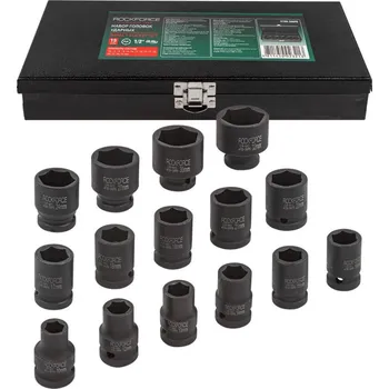 Gola sada Rock FORCE Sada rázových hlavic 1/2" 10–32 mm, 6hranné