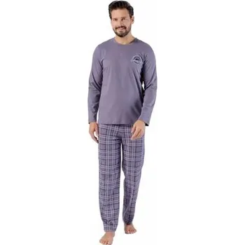 Pánské pyžamo Pánské pyžamo Michal 1597/51 HOTBERG šedá XXL
