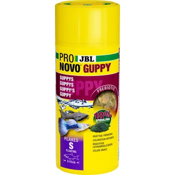 Krmivo pro rybičky 2x250ml JBL ProNovo Guppy Flakes S - výhodné balení