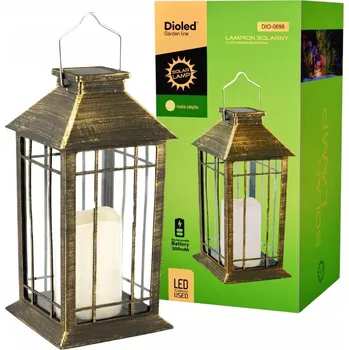 Venkovní osvětlení Solární lampa svíčka LED, teplá měděná barva DIO-0698 Dioled