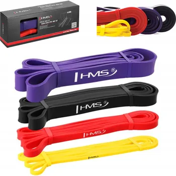 Posilovací Gumy HMS Sada 4 Odporových Gum pro Silový a Aerobní Trénink