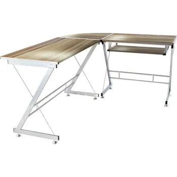 Psací stůl Psací stůl ve tvaru L - hnědá