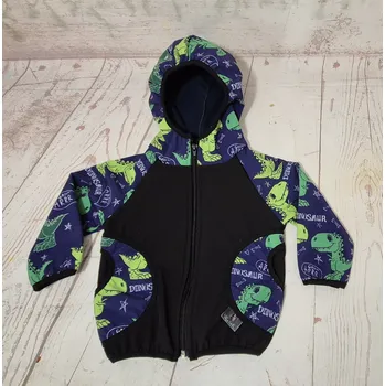 Chlapecká bunda Yháček Softshellová bunda Yháček, zimní, dinošci na modré, vel. 80, POSLEDNÍ KUS Velikost: 92