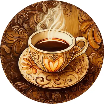 Podtácek Keramické podložky pod hrnek x4 Dárek pro milovníka kávy s potiskem kávy #2